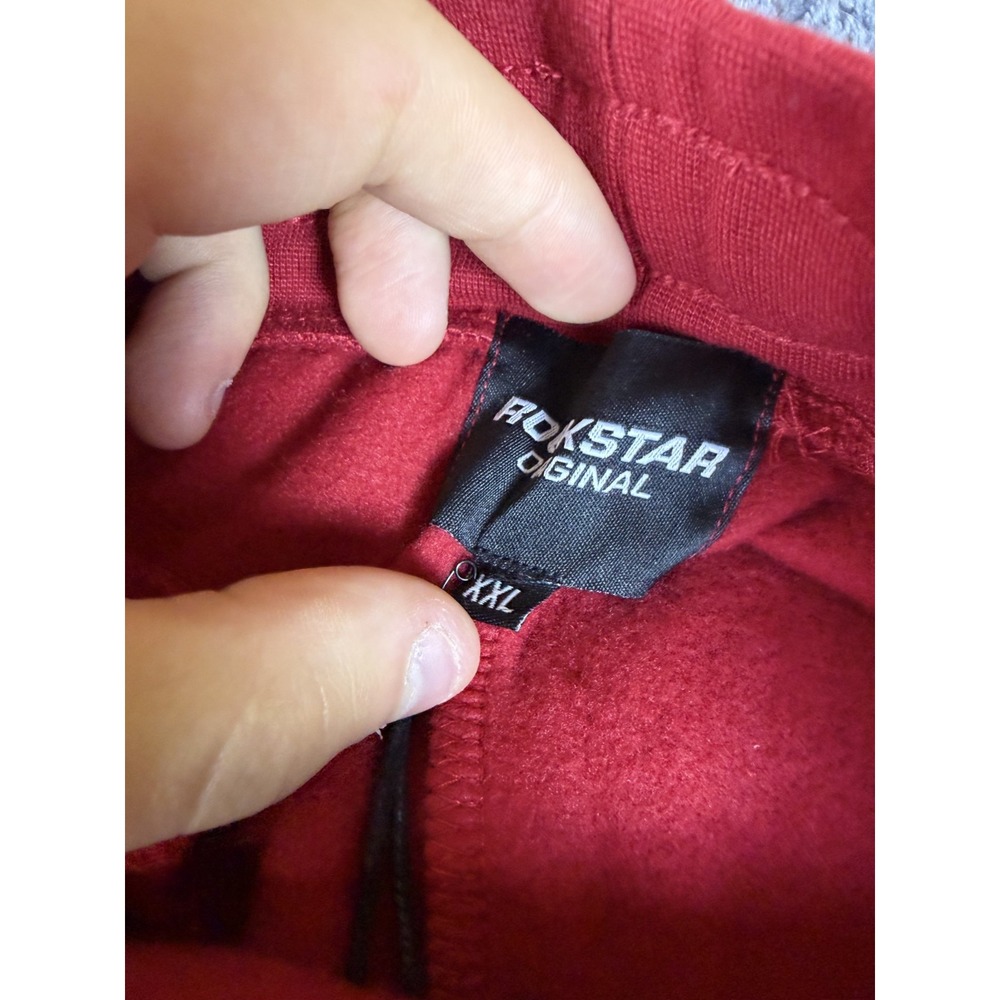 Rockstar Original Tracksuit Set Mens 2XL Red Splatter Paint Fleece Lined Outdoor - Picture 7 of 9
